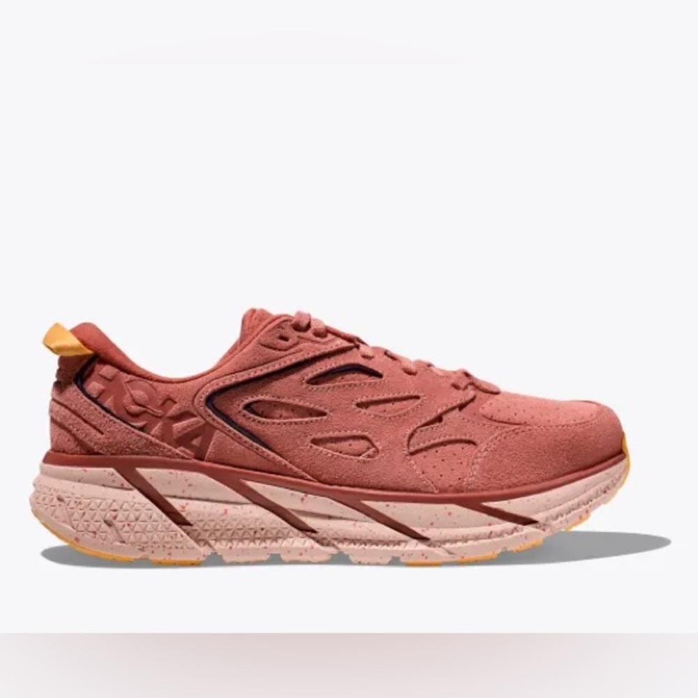 Clifton L Suede in Earthenware Hot Sauce Pink